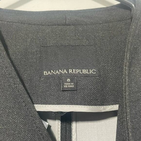 Banana Republic Cropped Blazer Grey Size 8 - Picture 2 of 6